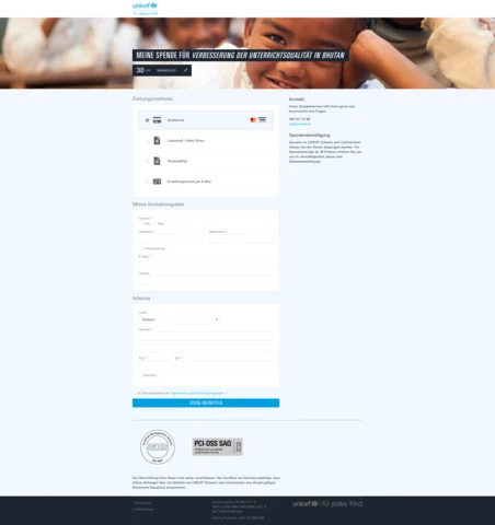 Checkout page recurring